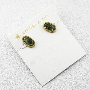Kendra Scott Green Mixed Crystal Stud Earrings